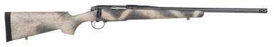 Bergara Rifles BPR33308 Premier Highlander 308 Win 4+1 20" Sniper Gray Cerakote Fluted Barrel, Sniper Gray Cerakote Stainless Steel Receiver, Woodland Camo Grayboe Stock