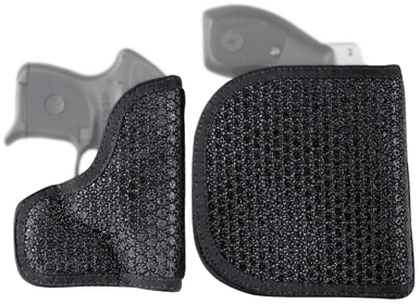 DeSantis Gunhide M44BJ02Z0 Super Fly  Pocket Black Rubberized Fabric Pocket Fits S&W J Frame Ambidextrous