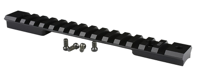 Warne 765420MOA Weatherby Mark V Mag 9 Lug Mountain Tech Tactical Rail Black Anodized Magnum Action 20 MOA