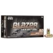 CCI Blazer Brass Handgun Ammunition .40 S&W 165 gr FMJ 1050 fps 1000/ct Case