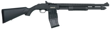 Mossberg 590M MagFed 12GA 185in Barrel 10rd Synth Stock Ghost Rings  Black 50206