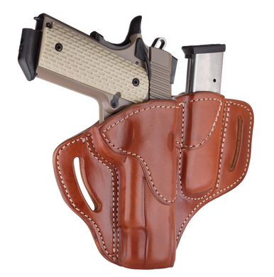 1791 Gunleather BH1M1CBRR BH1M1 Combo OWB 01 Classic Brown Leather Belt Slide Fits 4-5" 1911