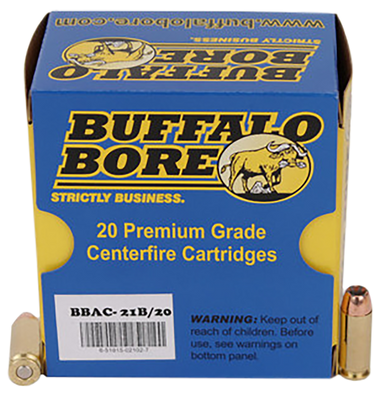 Buffalo Bore Ammunition 21B20 Heavy Strictly Business 10mmAuto 180gr Jacket Hollow Point 20 Rounds