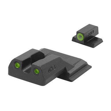 Meprolight USA 417703111 Hyper-Bright  Green Tritium Green Outline Front Sight-Green Tritium Black Outline Rear Smith & Wesson M&P Shield
