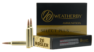 Weatherby M28NS163HCB Select Plus  28Nosler 163gr Hammer Custom 20 Rounds