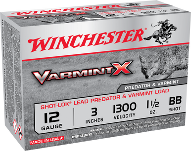 Winchester Varmint X Shot-Lok Load 12 ga. 3 in. 1 1/2 oz. BB Shot 10 rd.