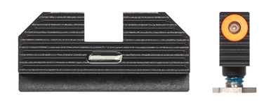 Night Fision GLK001010OGXG Official Costa Ludus Night Sights  Green Tritium Orange Outline Front Sight-Green Tritium Bar Rear Sight Glock 17/17L/17MOS/19