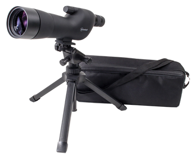 Firefield FF11018K Spotting Scope Kit 20-60x 60mm Black Rubber Armor Angled Body BaK-4 Roof Prism & Straight Eye Piece