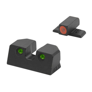 Meprolight ML40110 Hyper-Bright Orange Ring Front/Green Rear Sights for Sig Sauer P-Frames