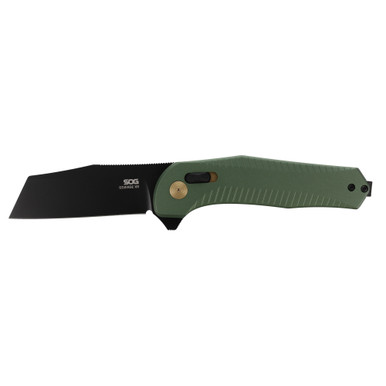 SOG Knives Diverge XR Folding Knife 3" Sheepsfoot Blade Black and Forest Green Blister Pack