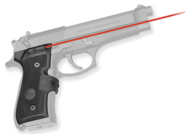Crimson Trace 0119201 LG-402 Mil-Spec Lasergrips  Black Red Laser Beretta 92/96/M9