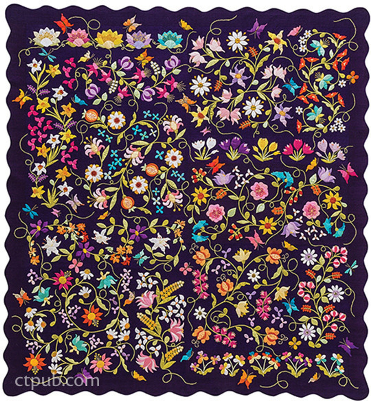 Euphoria Tapestry Quilts 40 Applique Motifs 17 Flowering