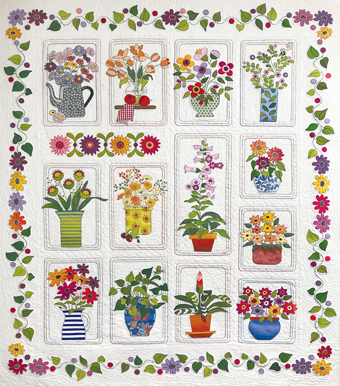 CSMD-KTWW777 - BRAMBLE PATCH - STOP & SMELL THE FLOWERS QUILT KIT 53 x 63.5  - ARRIVING IN