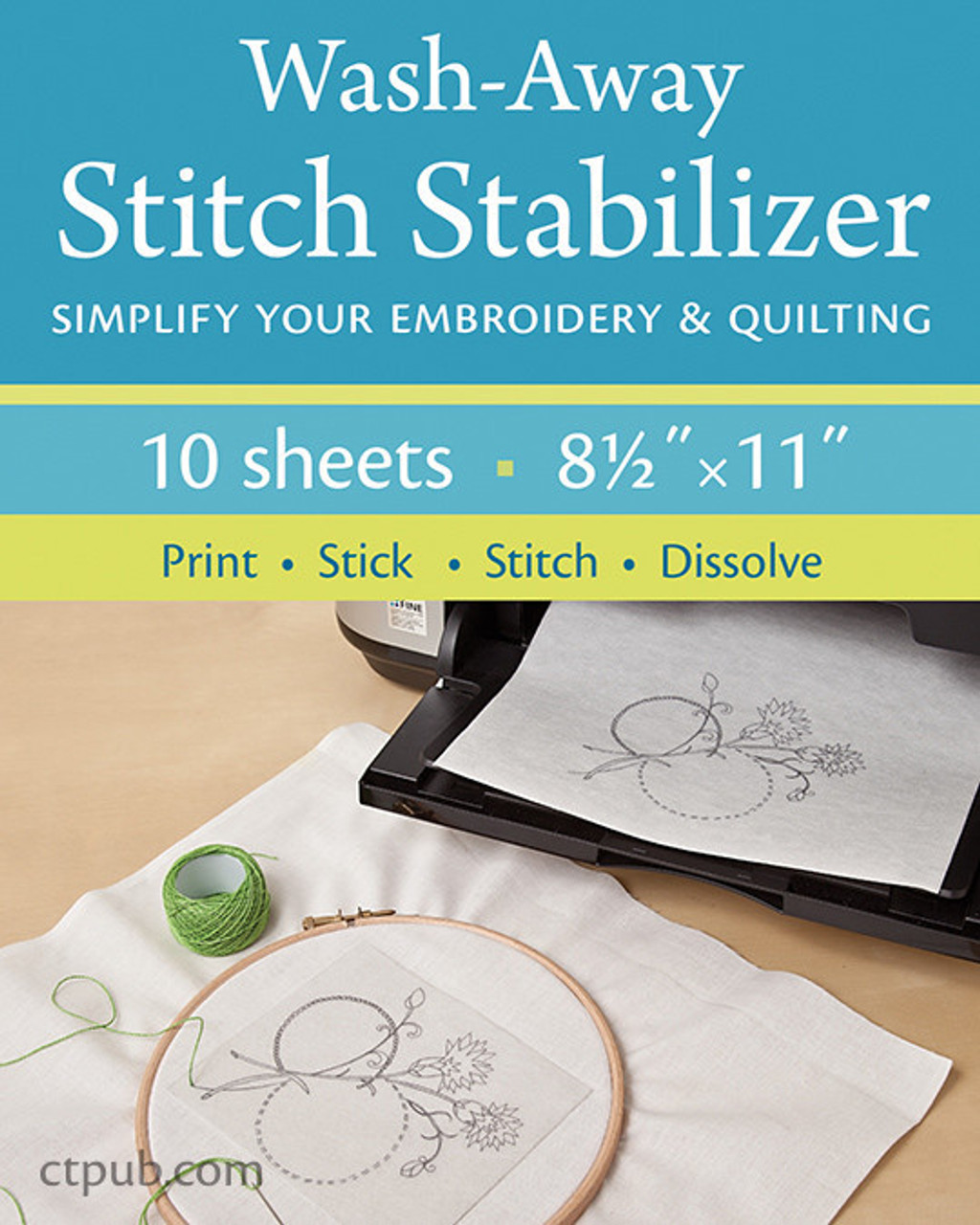 StayPerfect Sew N Wash Stabilizer with Adhesive Option - Washaway