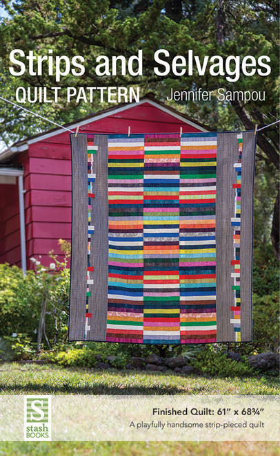 Stash Books Strips and Selvages Quilt ePattern 