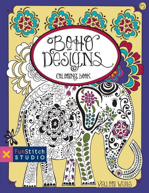 Boho Designs Coloring, Digital Download