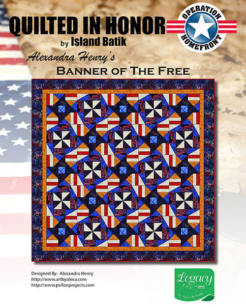 CT Publishing Alexandra Henry's Banner of the Free Quilted in Honor Benefit ePattern