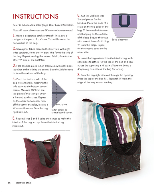 Free Project: kraft•tex Carryall Tote - C&T Publishing