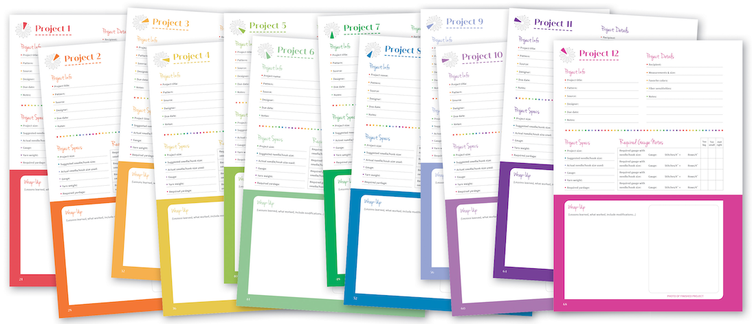 Knitting Project Planner. Knitting Journal Template With Graph 