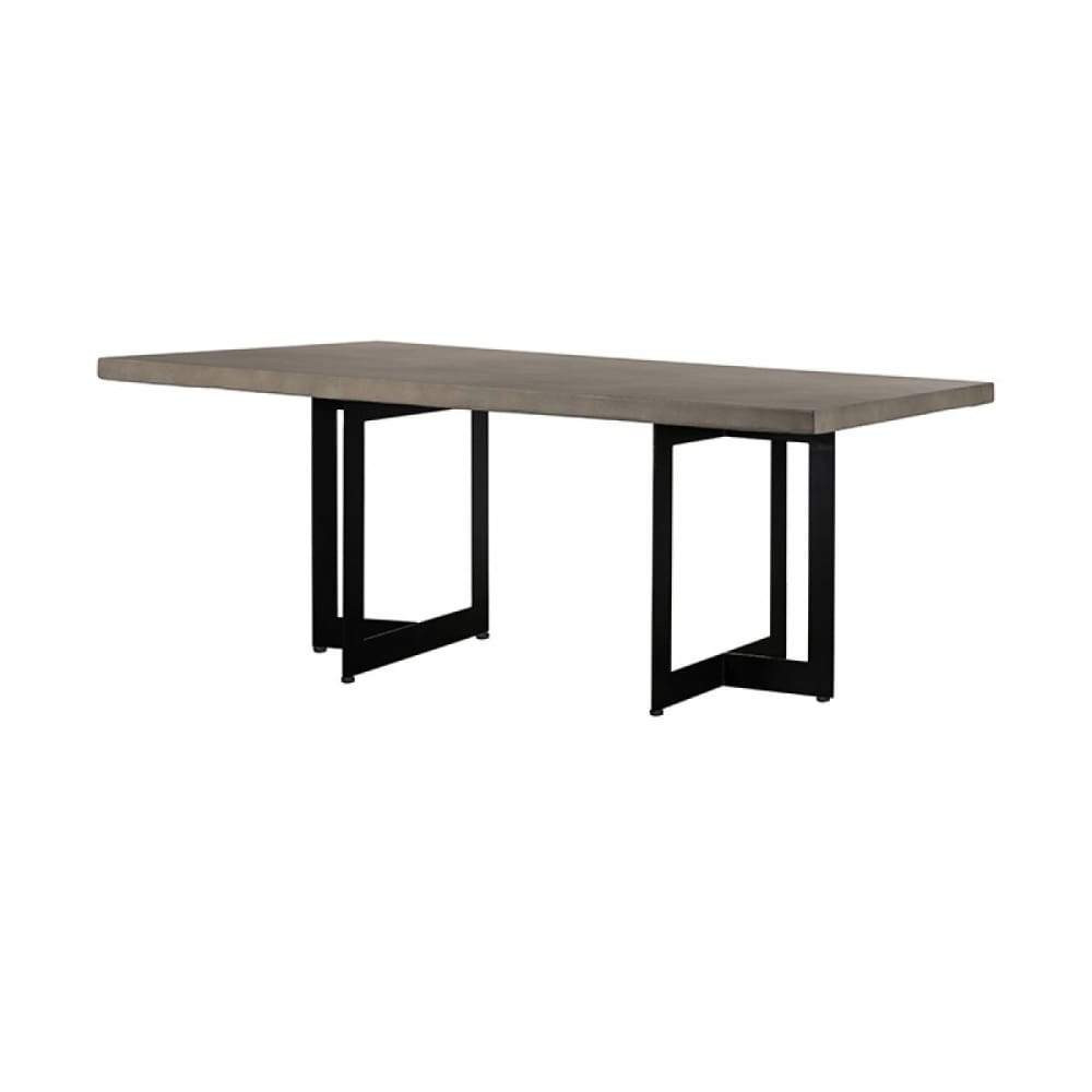 Rodeo Concrete Dining Table Black Metal - Designdistrict