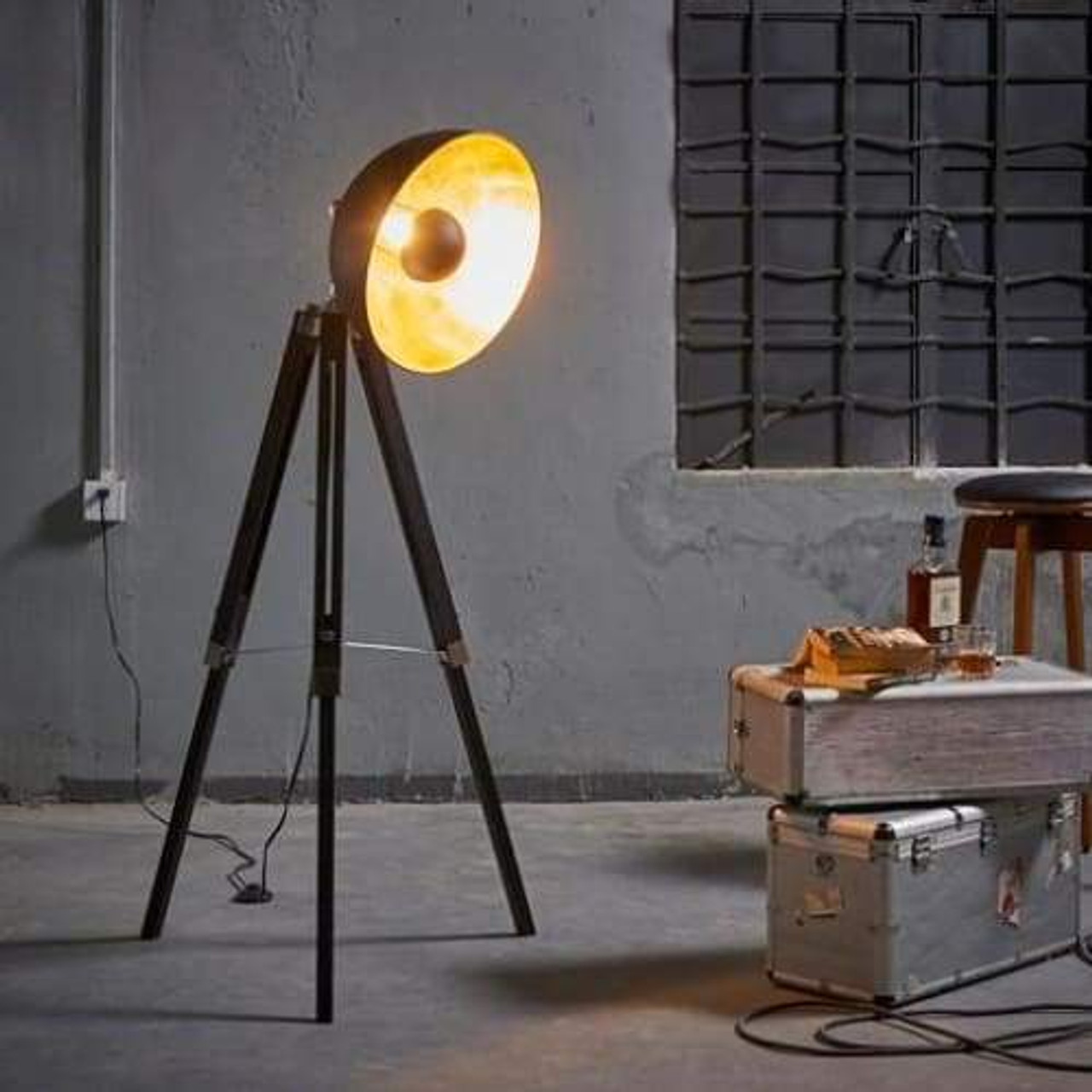 Gold tripod light shop