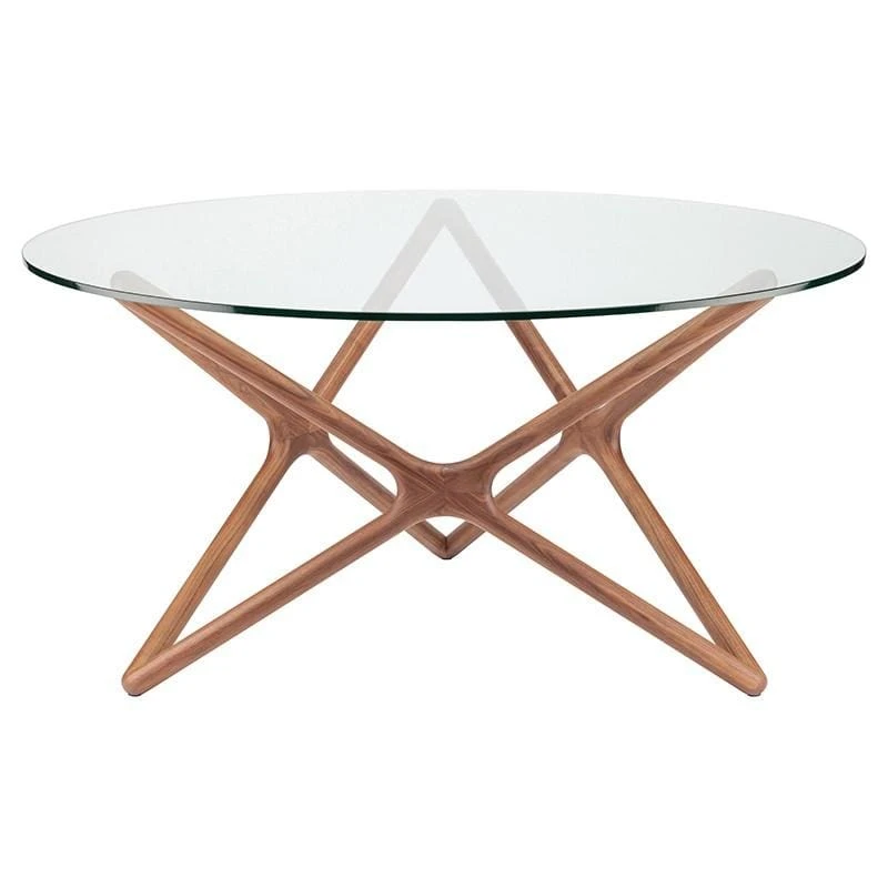 Star 44 Inch Round Dining Table Walnut - Designdistrict
