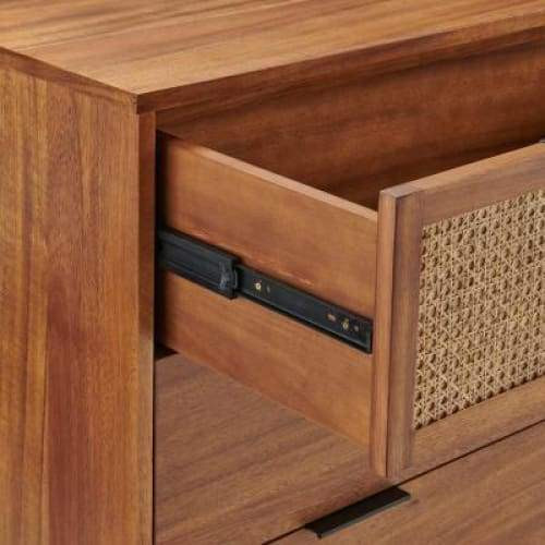 Caine Rattan Chest 3 Drawers Brown - Designdistrict