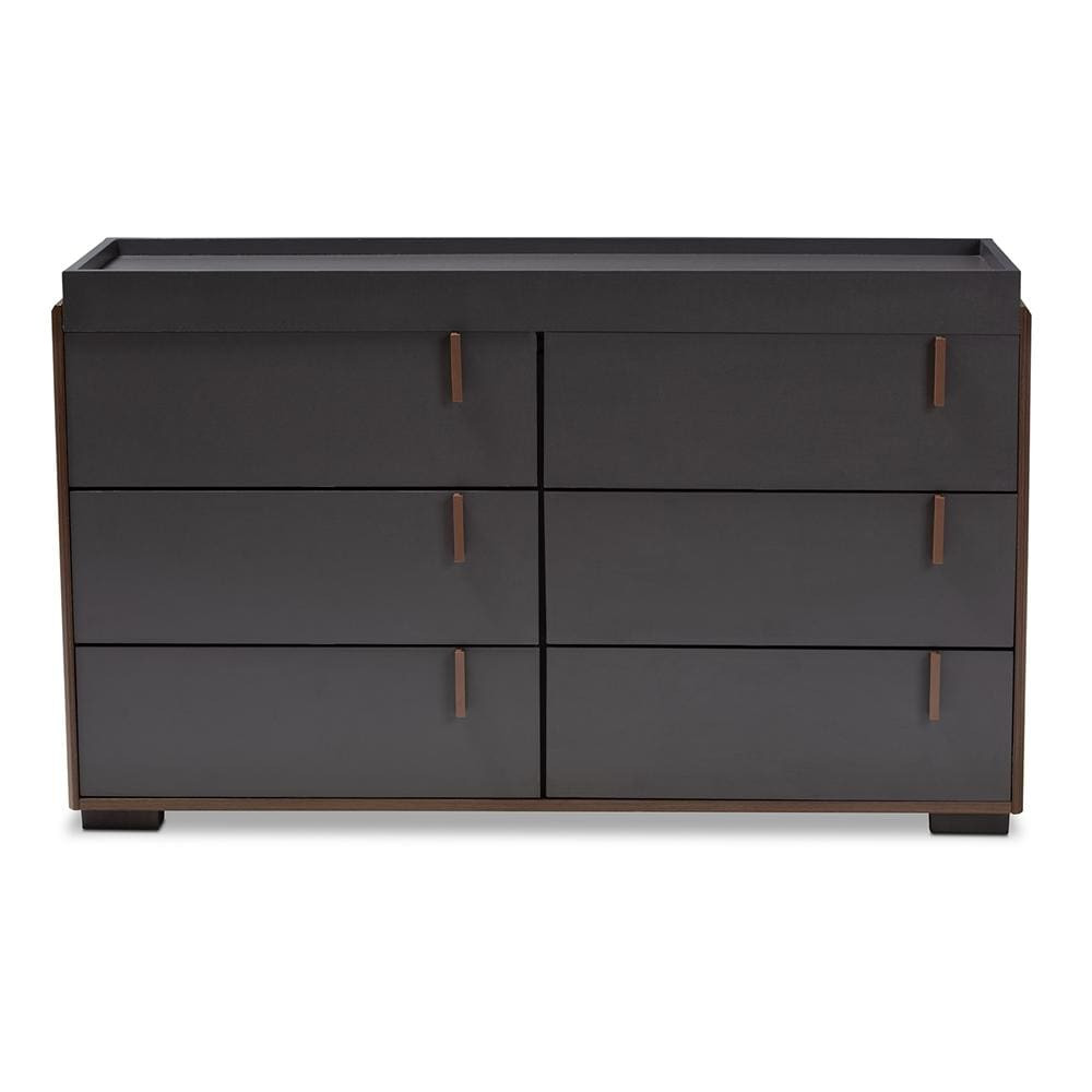 Japanese Suko Two Tone 6 Drawer Dresser - Designdistrict