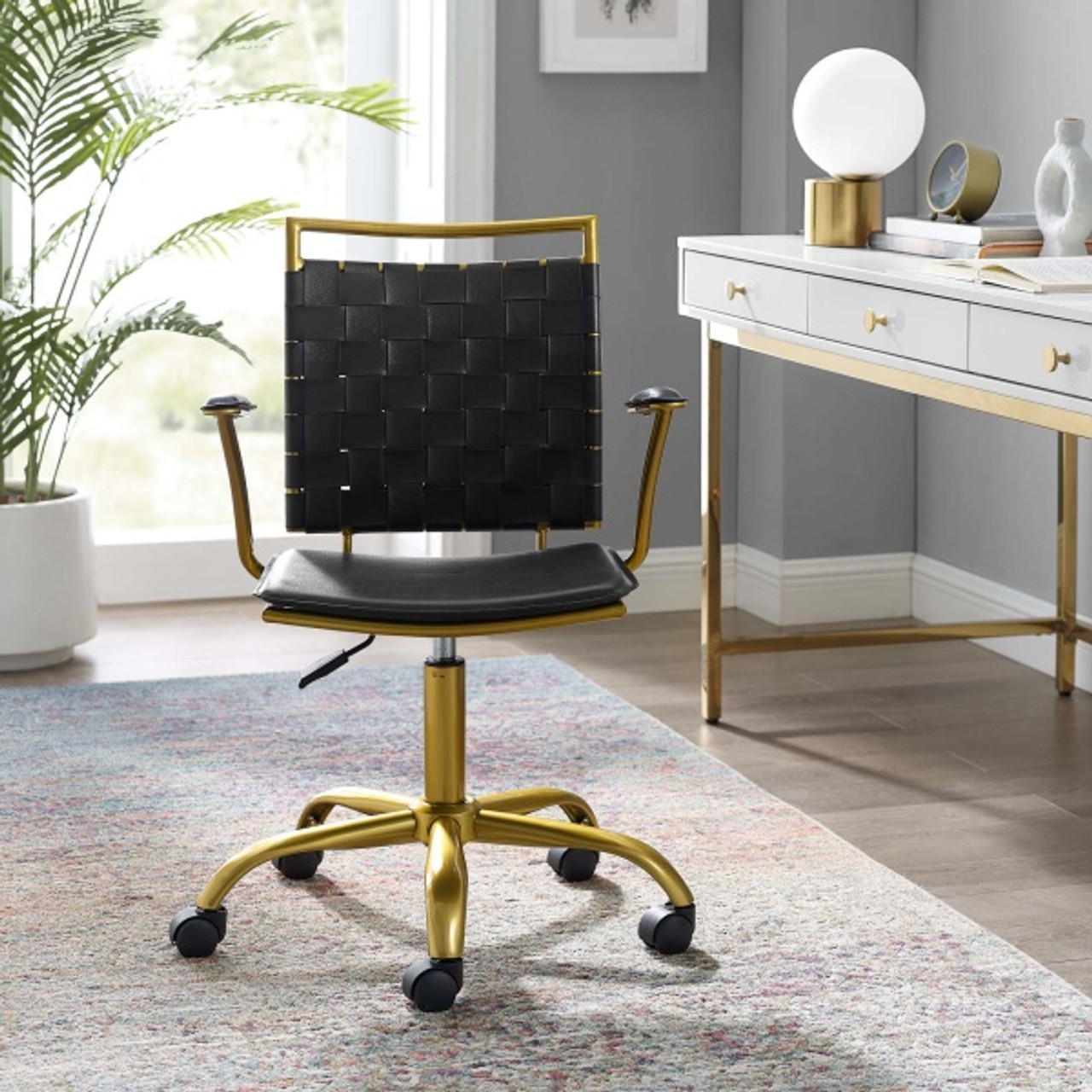 Black and gold task shop chair