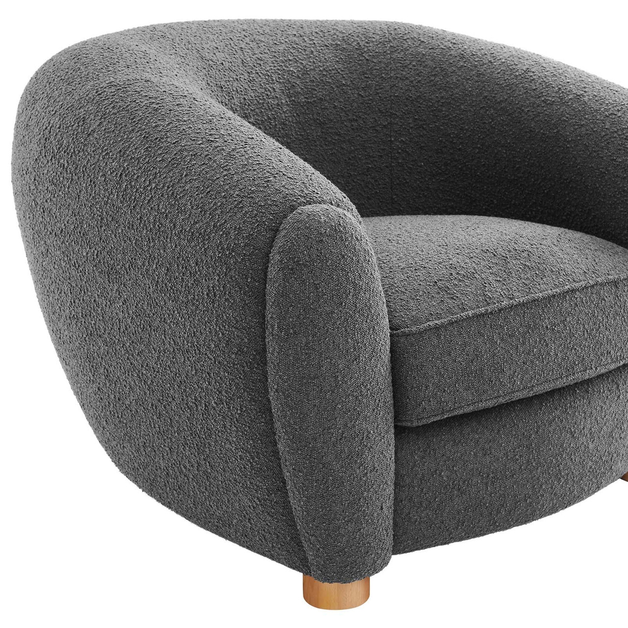 Polar Bear Armchair Gray Boucle