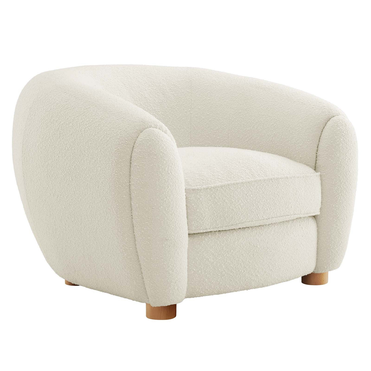 Polar Bear Armchair Ivory Boucle