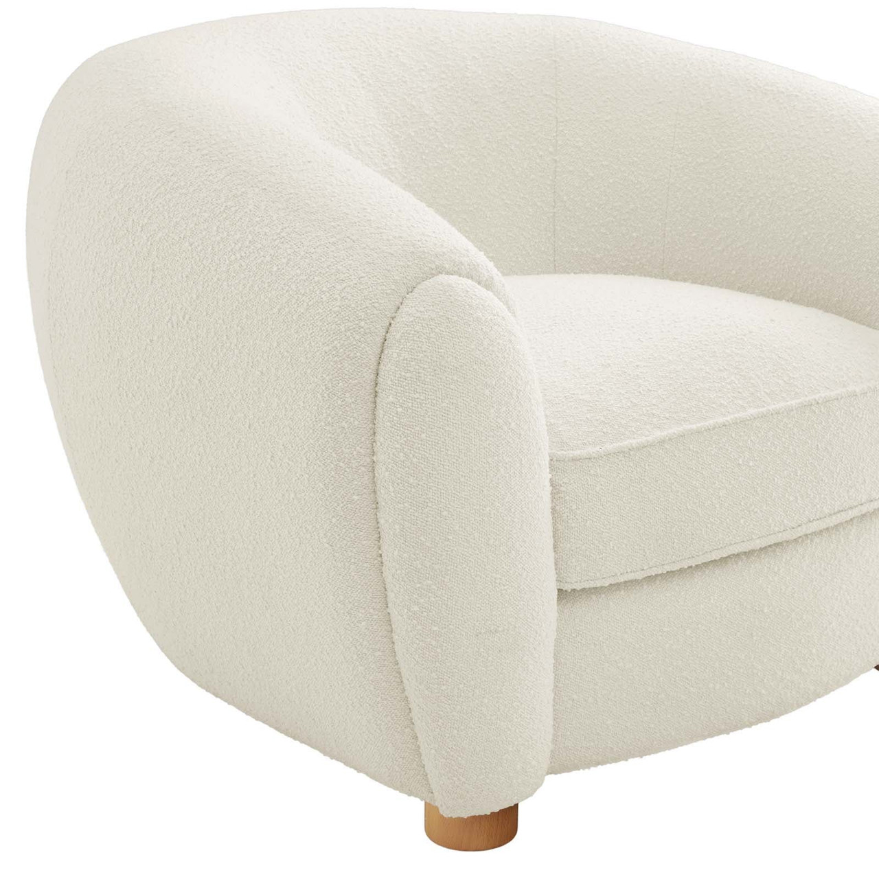 Polar Bear Armchair Ivory Boucle