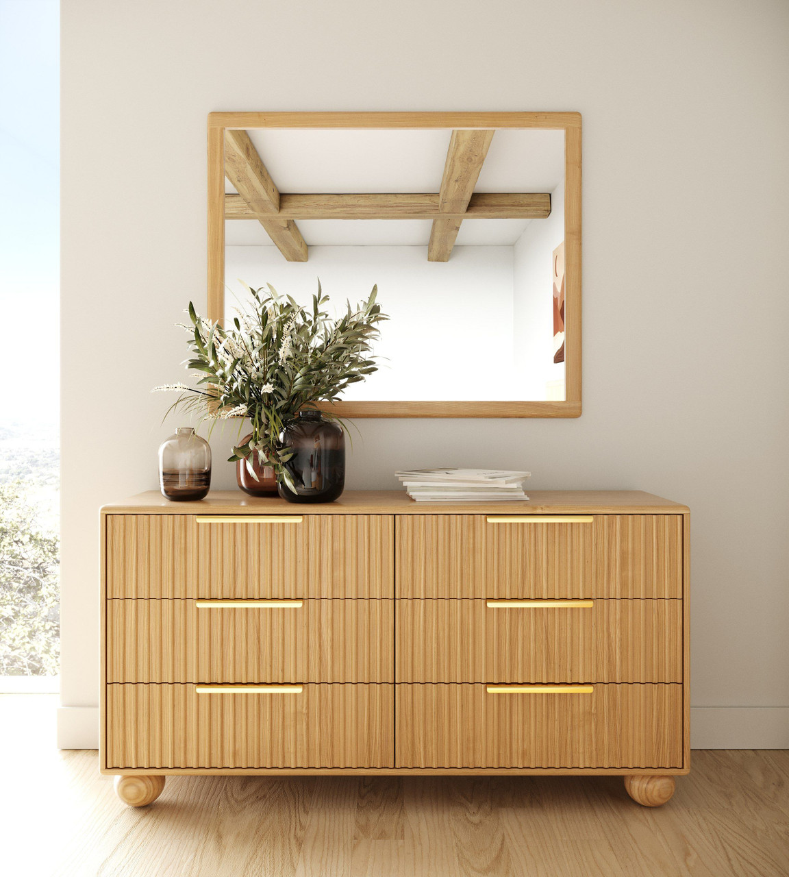 natural oak dresser Viceray Collections Joinery 6-Drawer in Perfect for clearing clutter and creating a calm Terra Natural Oak Dresser