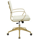 Jive Mid Back Office Chair White And Gold