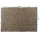 Nuri Hand Woven Hemp Blend Rug, Yellow And Grey