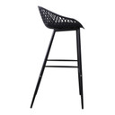 Piazza Outdoor Bar Stool Black-Set Of Two