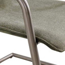 Indy Fabric Side Chair Silver Frame, Sage Green and Velvet Green, Set of 2