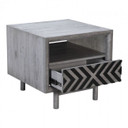 Raven End Table Old Gray