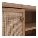 Thelma 59.5" Rattan TV Stand, Natural Oak