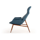 Valdemar Mid Century Lounge Chair, Blue
