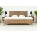 Claire Natural Light Mocha Acacia Bed, Queen