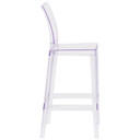 One More Please Ghost Bar Stool, Square Back