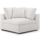 Crux Down Filled Overstuffed 5 Piece Armless Sectional Sofa, Beige