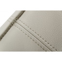 Hayes Light Grey Leather Square Ottoman