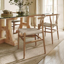 Wishbone Dining Wood Armchair, Natural