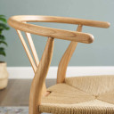 Wishbone Dining Wood Armchair, Natural