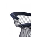Platner Black Stainless Steel Dining Chair, Black Velvet