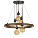 Wyatt Wood And Metal Chandelier