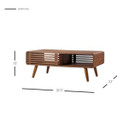 Mod Line Wood Slat Coffee Table