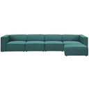 Mingle 5 Piece Upholstered Fabric Sectional Sofa Set 1